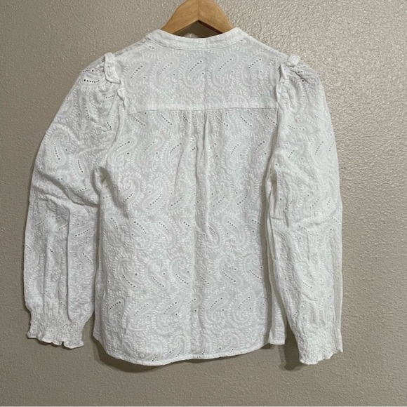 Frnch Clyde embroidery with ruffles Shirt – Blanc - Picture 4 of 15
